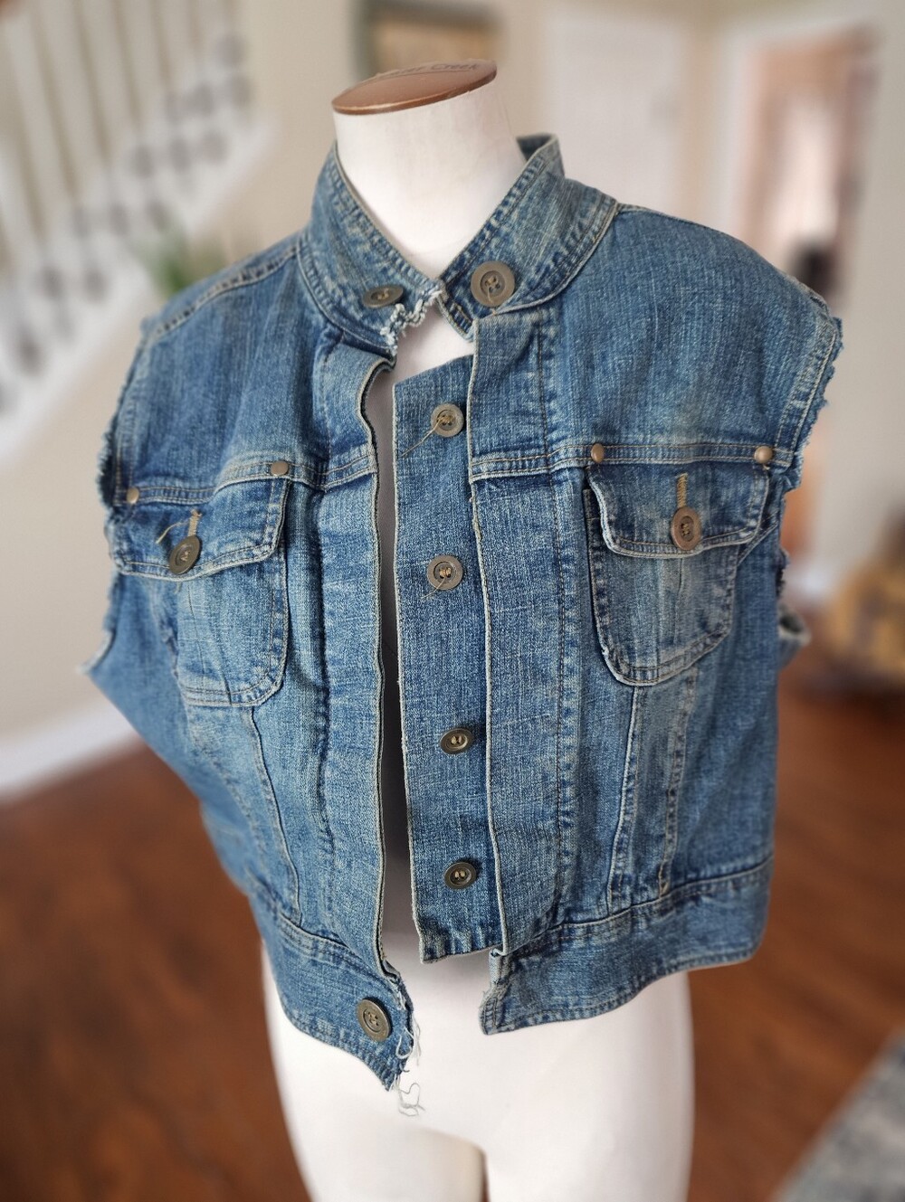 VTG Y2K Miss Lili Denim Jean Vest 2X